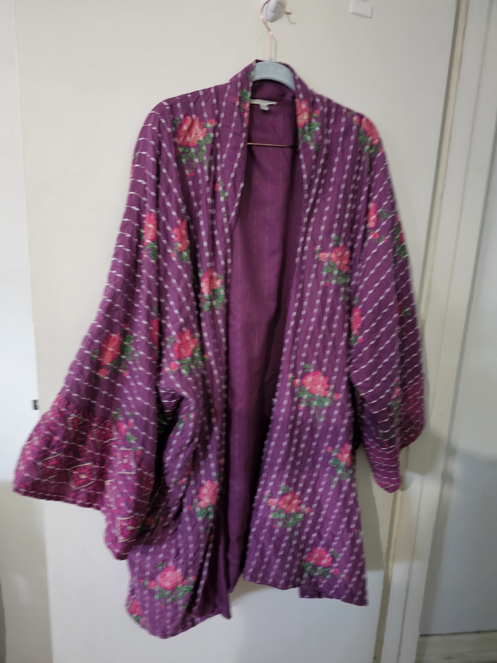 EARTHBOUND Purple Floral Kimono Jacket